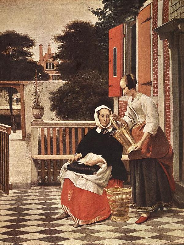 Woman and Maid sg, HOOCH, Pieter de